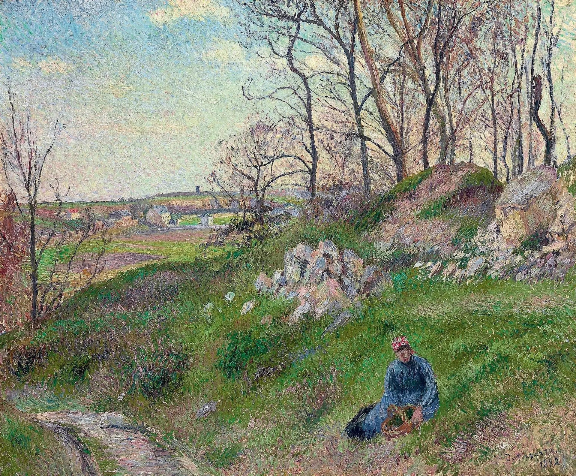 Les carrières du Chou, Pontoise - Camille Pissarro image 1 reproduction de peinture à l’huile