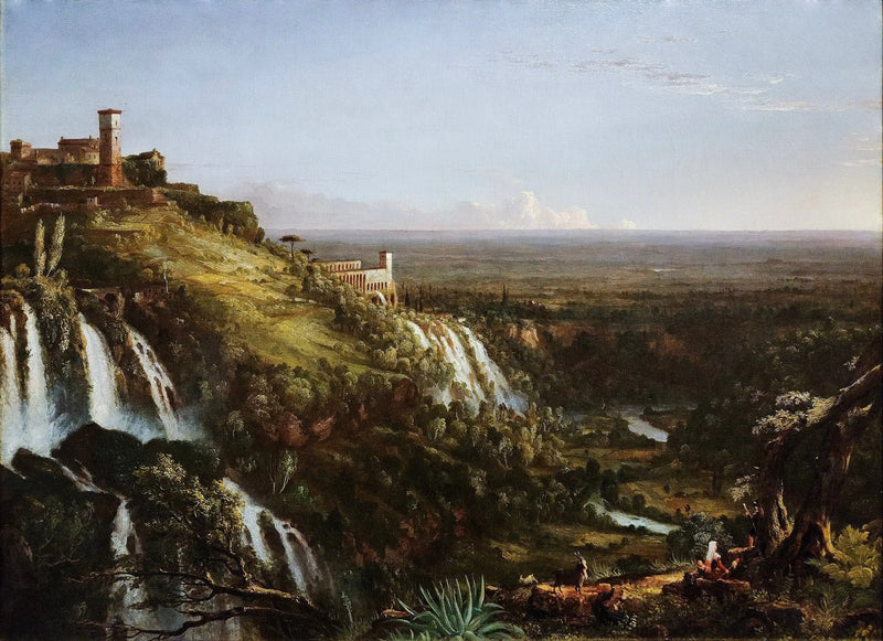 Kaskadelli, Tivoli, w kierunku Rzymu - Thomas Cole