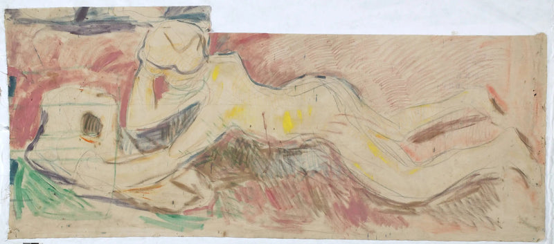 Poszukiwacze: chłopiec leżący na brzuchu - Edvard Munch