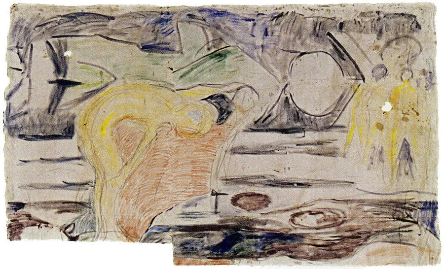 Poszukiwacze: grupa dzieci stojących - Edvard Munch