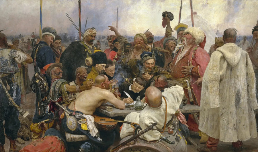 Zaporońscy Kozacy piszący list do sułtana Turcji - Ilya Repin