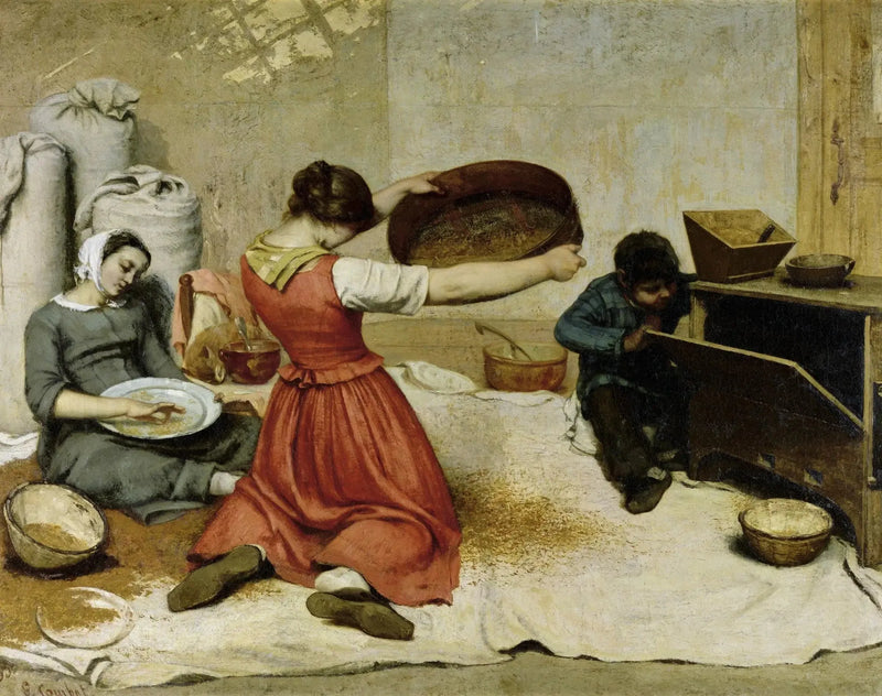 Młynarki zboża - Gustave Courbet