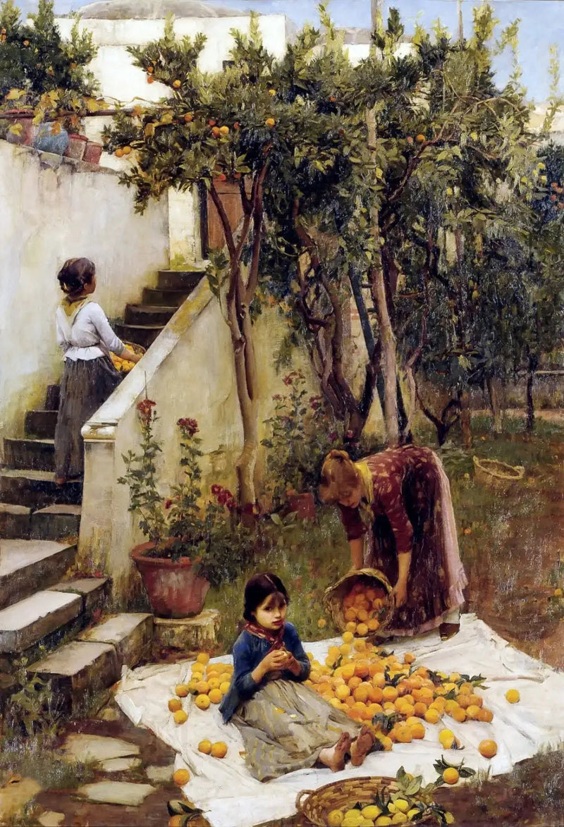 Zbieracze pomarańczy - John William Waterhouse