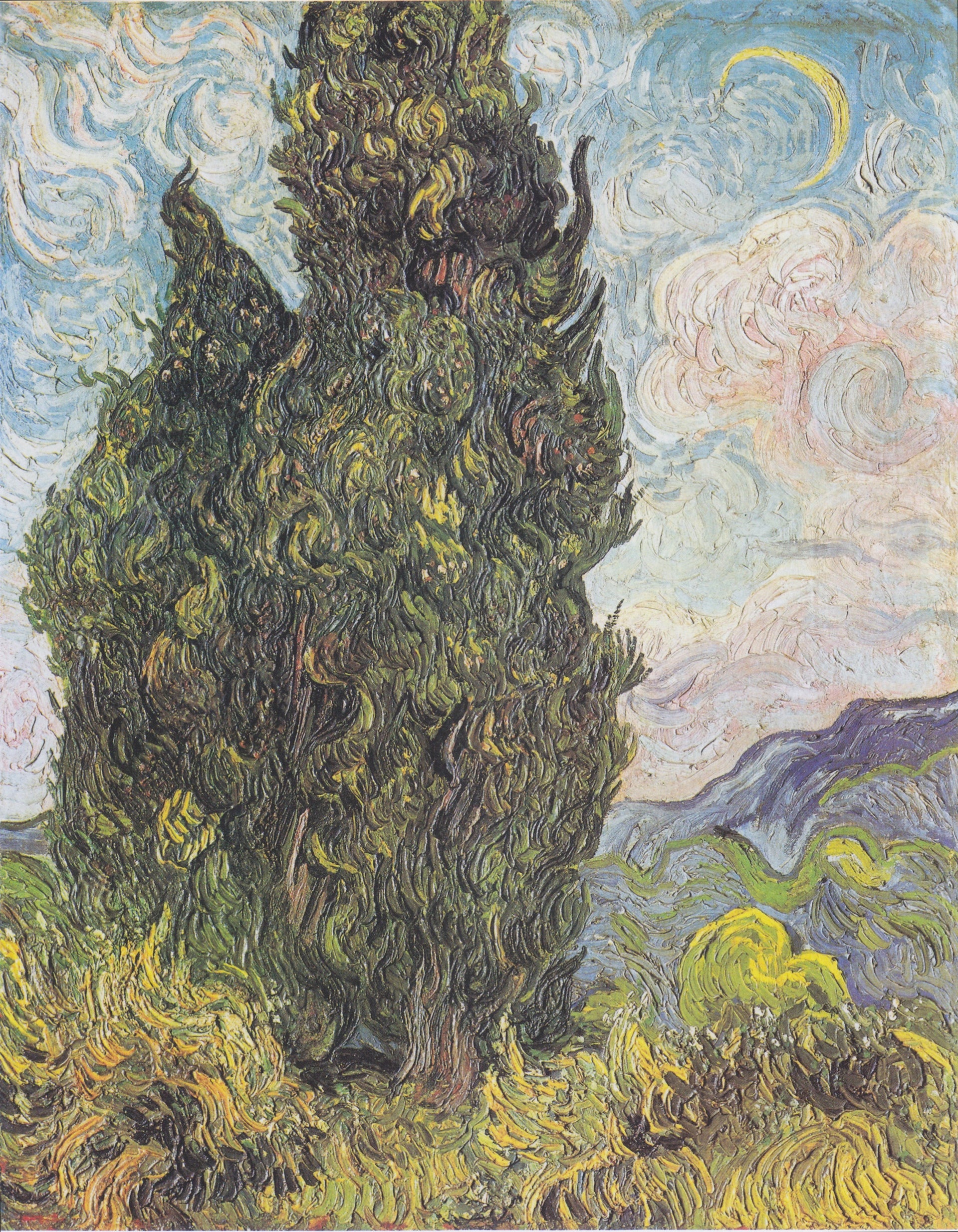 Les Cyprès F613 de Vincent van Gogh, Metropolitan Museum of Art