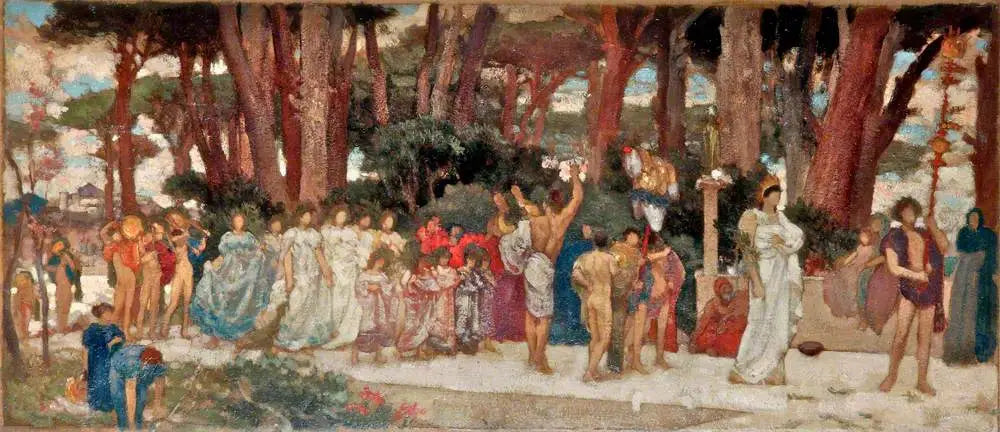 Les Daphnéphories (esquisse) - Frederic Leighton - Alpha Reproduction