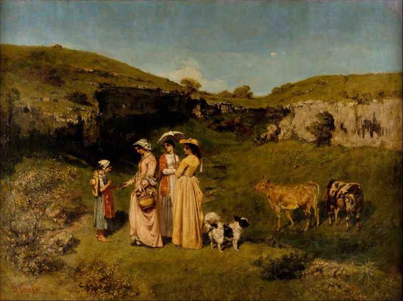 Dziewczęta ze wsi - Gustave Courbet