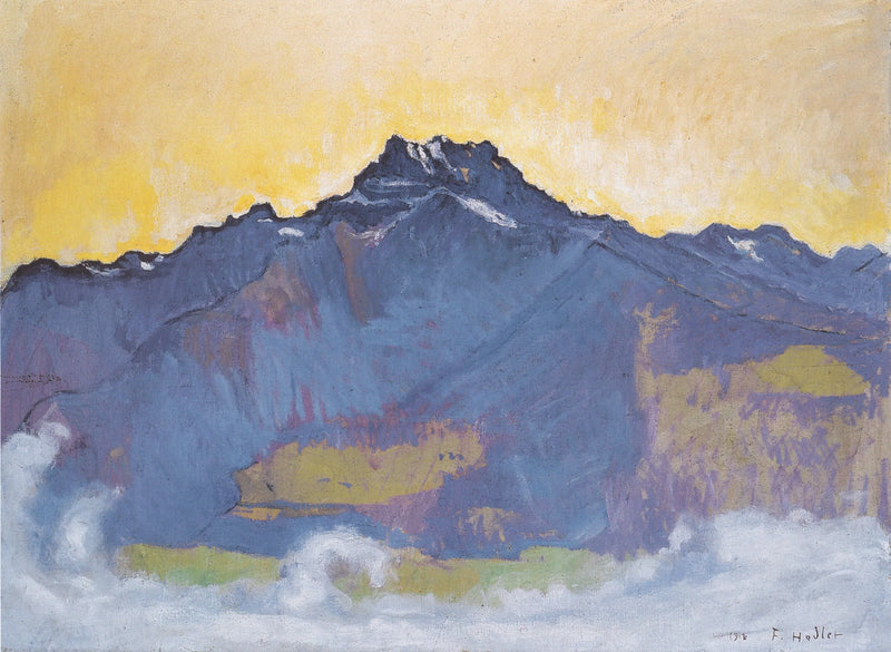 Dents du Midi widziane z Chesières - Ferdinand Hodler