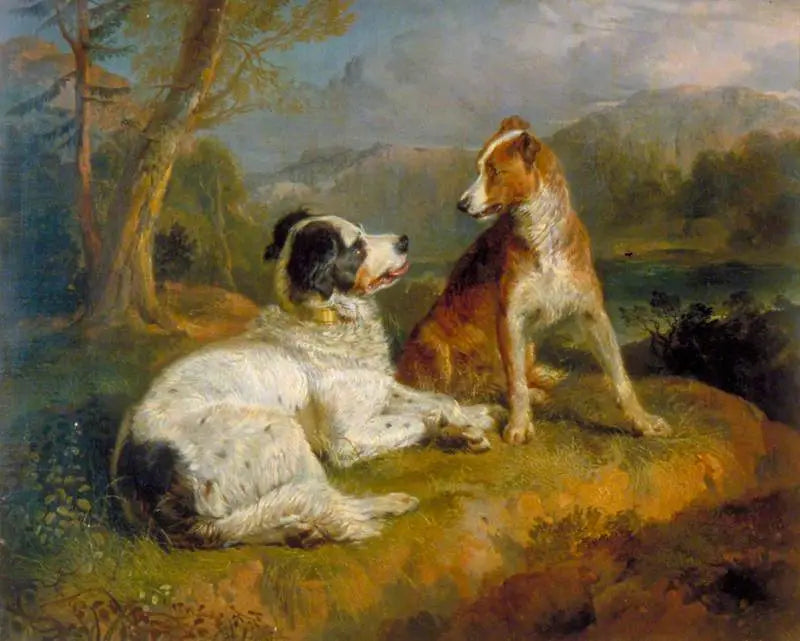 Dwa psy (według wiersza Roberta Burnsa) - Edwin Henry Landseer