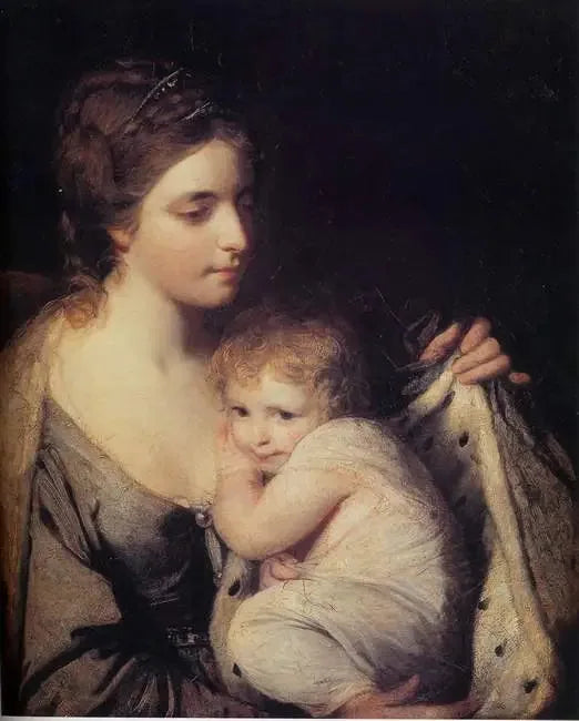 Dwa Waldegrave, portret Marii Walpole, hrabiny Waldegrave, oraz jej córki Elisabeth Laury, od hrabiny Waldegrave - Joshua Reynolds