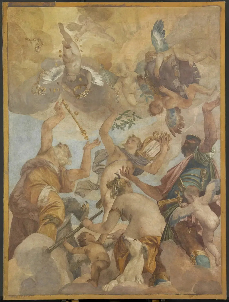 Bogowie Olimpu: Jowisz, Apollo, Diana i Mars - Paul Véronèse