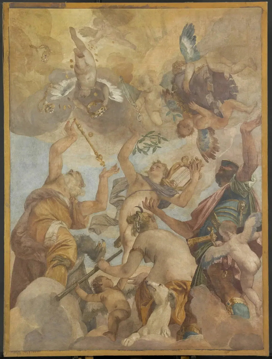 Bogowie Olimpu: Jowisz, Apollo, Diana i Mars - Paul Véronèse