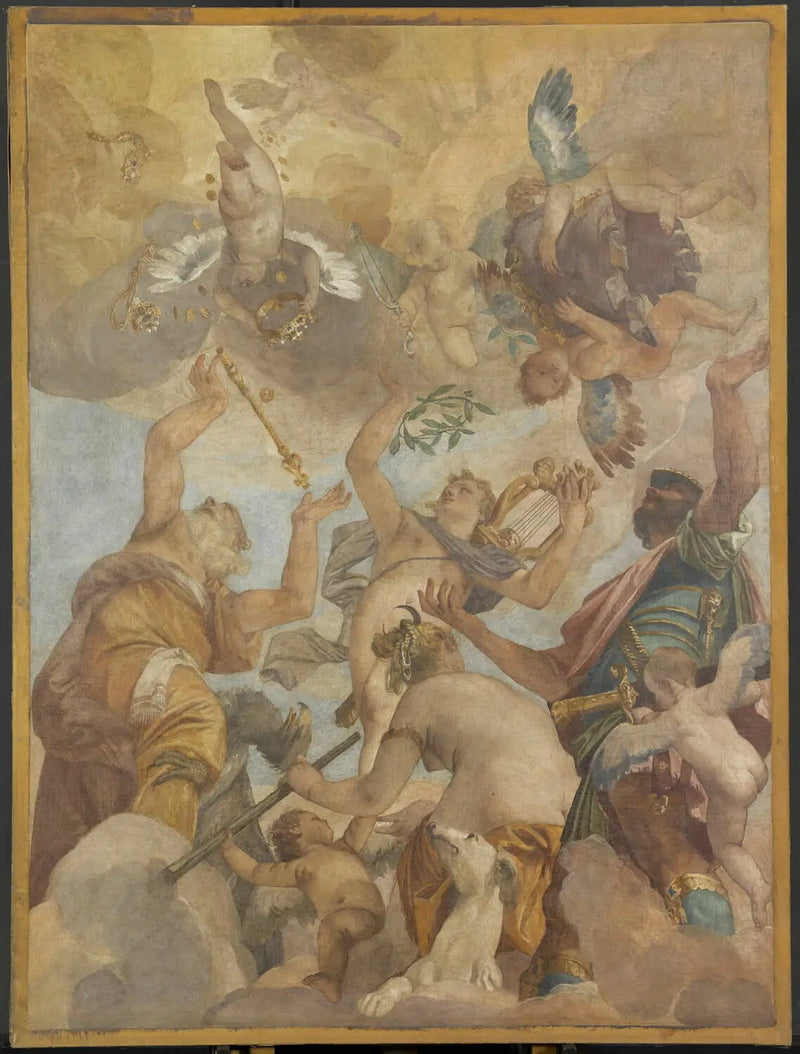 Bogowie Olimpu: Jowisz, Apollo, Diana i Mars - Paul Véronèse