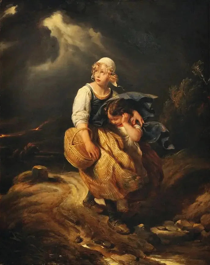 Dzieci zaskoczone burzą - Paul Delaroche