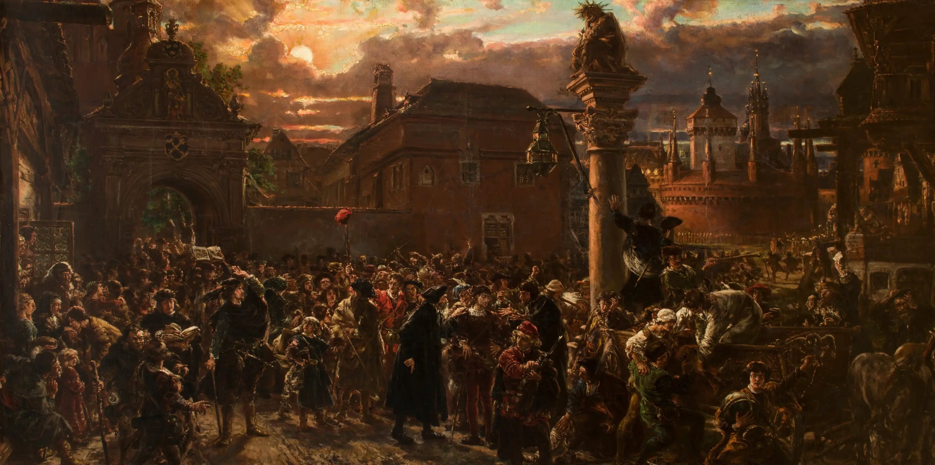 Les étudiants quittant Cracovie en 1549 - Jan Matejko - Alpha Reproduction