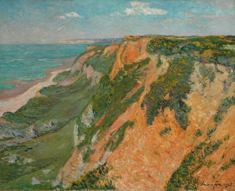 Czerwone klify w Octeville, Basse-Seine - Maxime Maufra