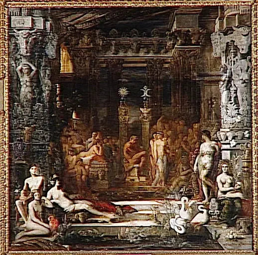 Dziewczyny z Thespius - Gustave Moreau