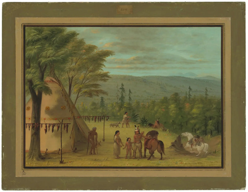 Bracia Cheyenne rozpoczynają swoją jesienną polowanie - George Catlin