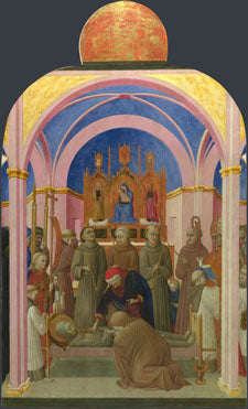 Les funérailles de saint François - Stefano di Giovanni (Sassetta) image 1 copie peinte à la main à l’huile
