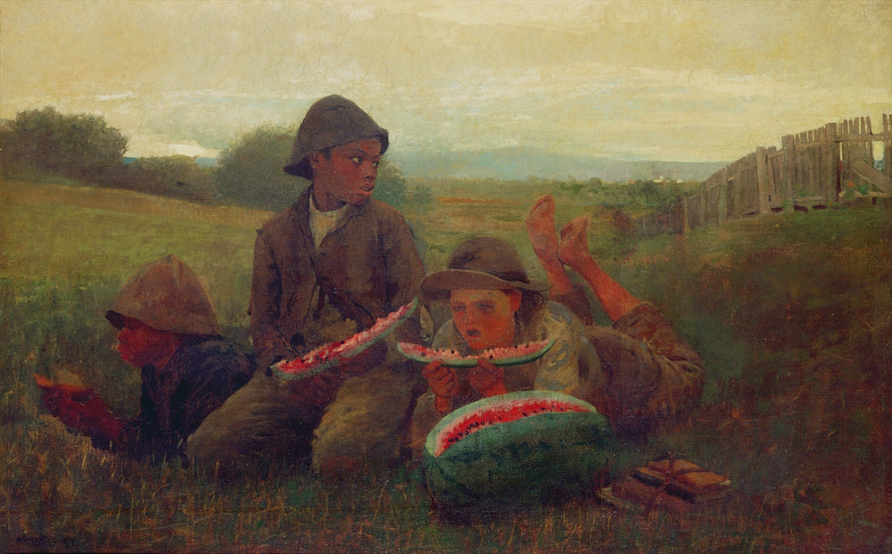 Les garçons pastèque - Winslow Homer image 1 reproduction de peinture à l’huile