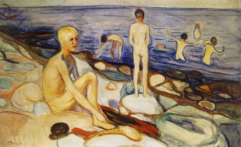 Chłopcy kąpiący się - Edvard Munch