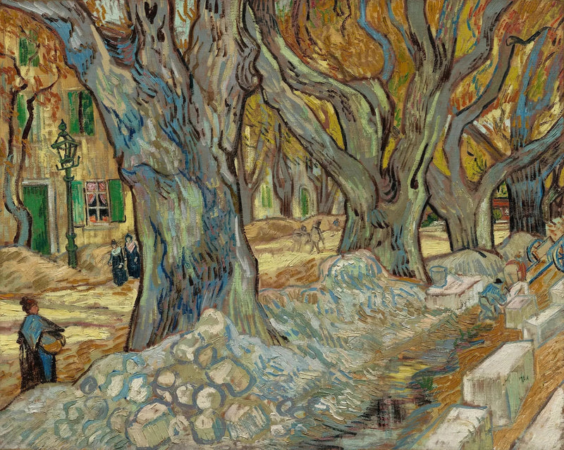 Wielkie platany (Robotnicy drogowi w Saint-Rémy) - Vincent van Gogh