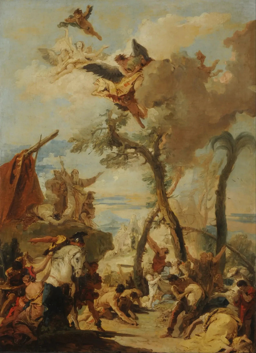 Hebrajczycy zbierający mannę na pustyni - Giovanni Battista Tiepolo