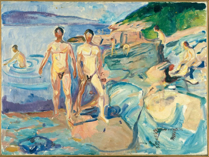 Mężczyźni kąpiący się - Edvard Munch