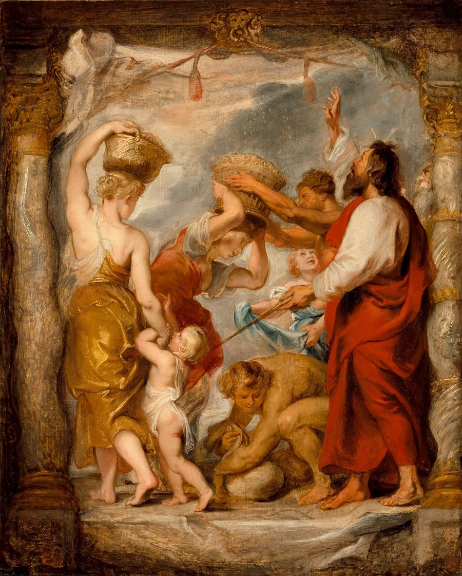 Izraelici zbierają mannę na pustyni - Peter Paul Rubens