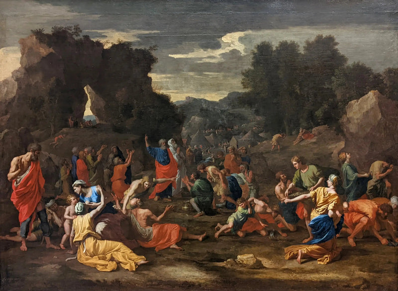 Izraelici zbierający mannę na pustyni - Nicolas Poussin