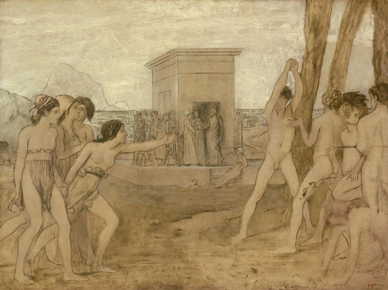 Młode spartianki wyzywają chłopców - Edgar Degas