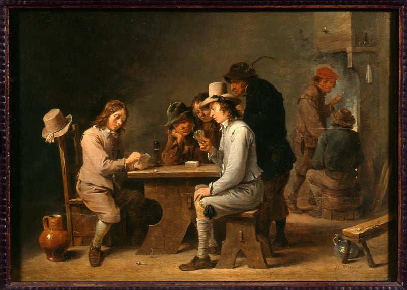 Gracze przy kartach - David Teniers młodszy