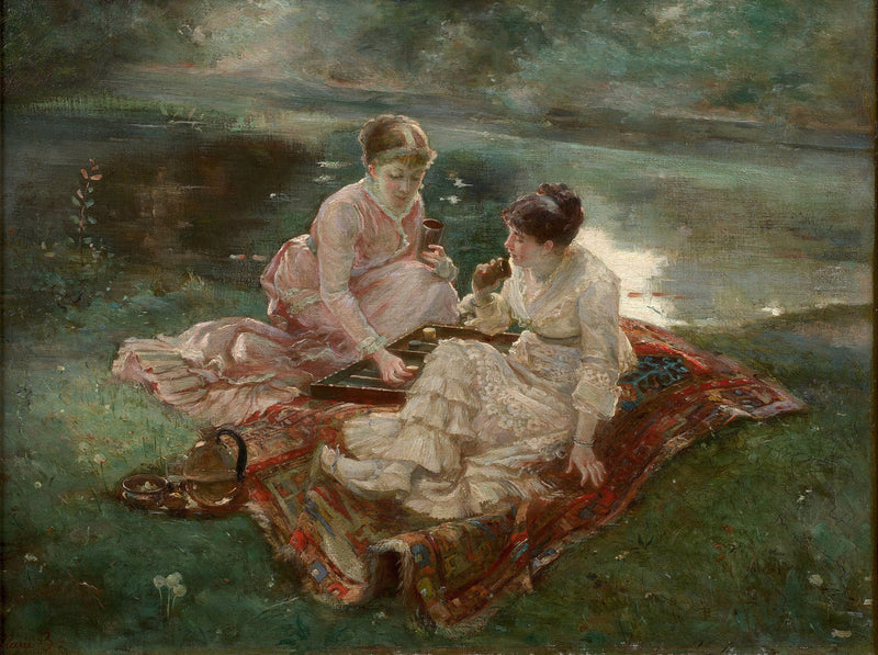 Grające w jeu de paume - Marie Bracquemond