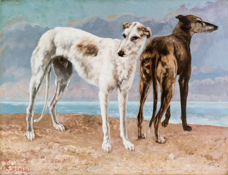 Wyścigi psów hrabiego de Choiseul - Gustave Courbet