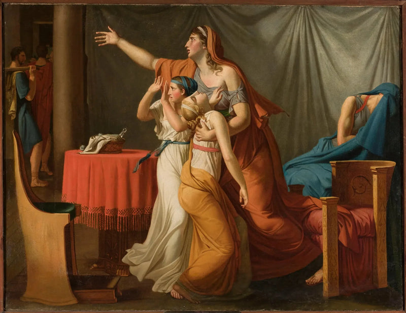 Liktorzy przynoszą Brutusowi ciała jego synów - Jacques-Louis David