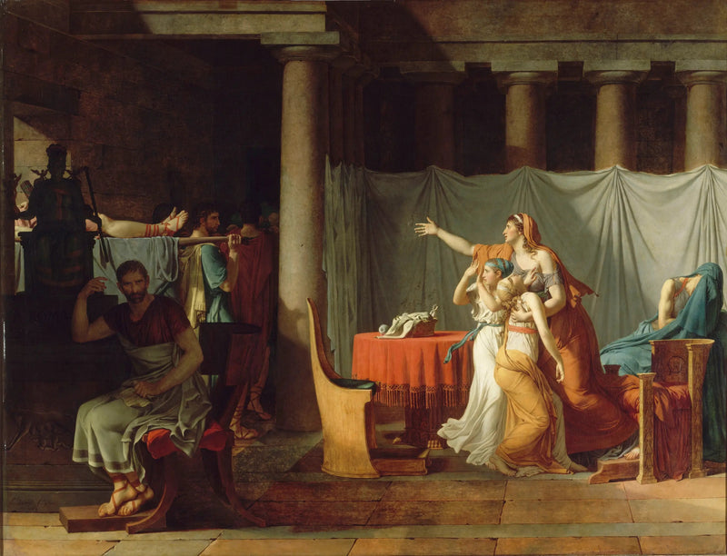 Liktorzy przynoszący Brutusowi ciała jego synów - Jacques-Louis David