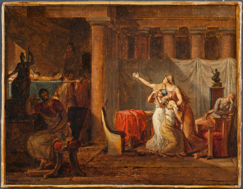 Liktorzy przynoszą Brutusowi ciała jego synów - Jacques-Louis David