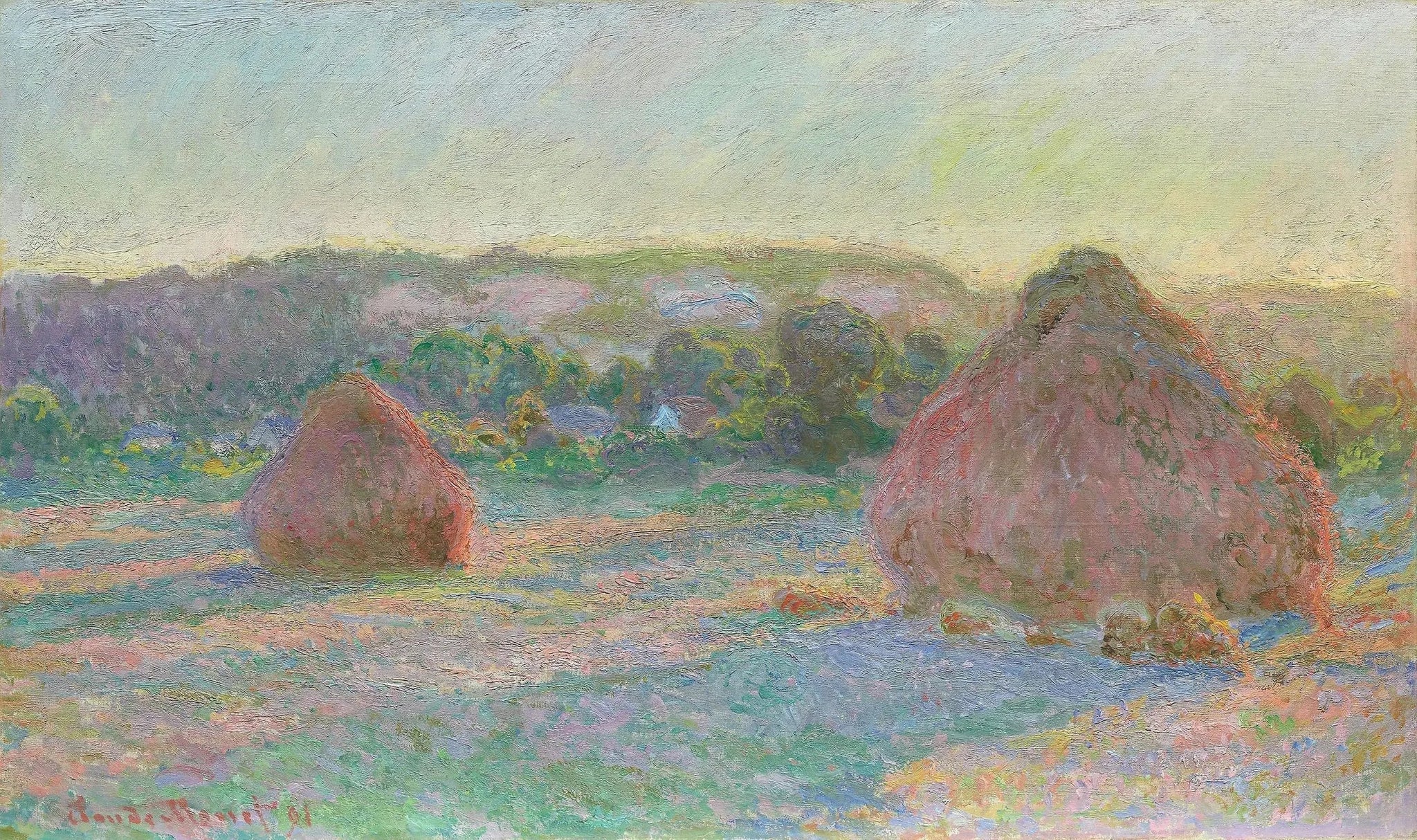 Les meules de blé (fin d'été) - Claude Monet image 1 tableau peint à l’huile sur toile