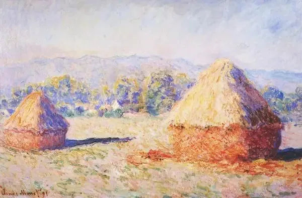 Żniwa pszenicy w blasku słońca, poranny efekt - Claude Monet