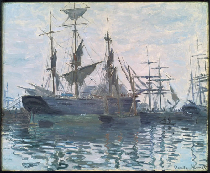 Statki w porcie - Claude Monet
