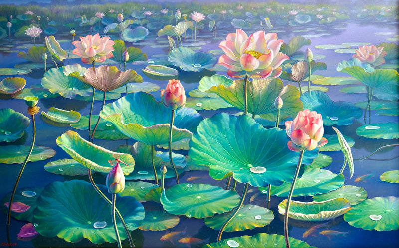 Lilie wodne II | 160x100cm