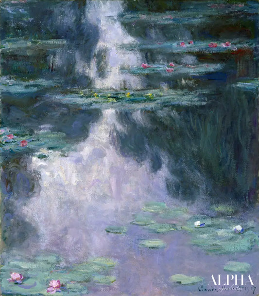 Les Nymphéas 1907 - Claude Monet - Reproductions de tableaux et peintures haut de gamme