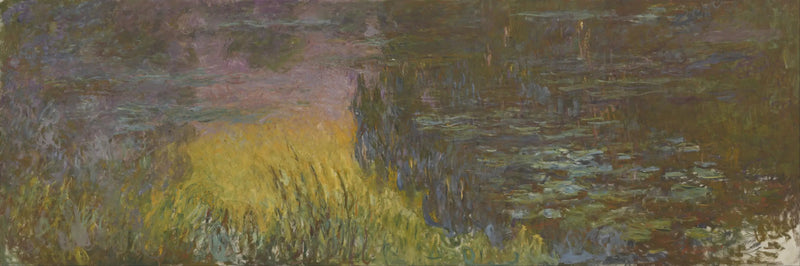 Nenufary: Zachodzące słońce - Claude Monet