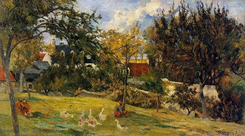 Gęsi na łące, czyli Farma w Normandii - Paul Gauguin