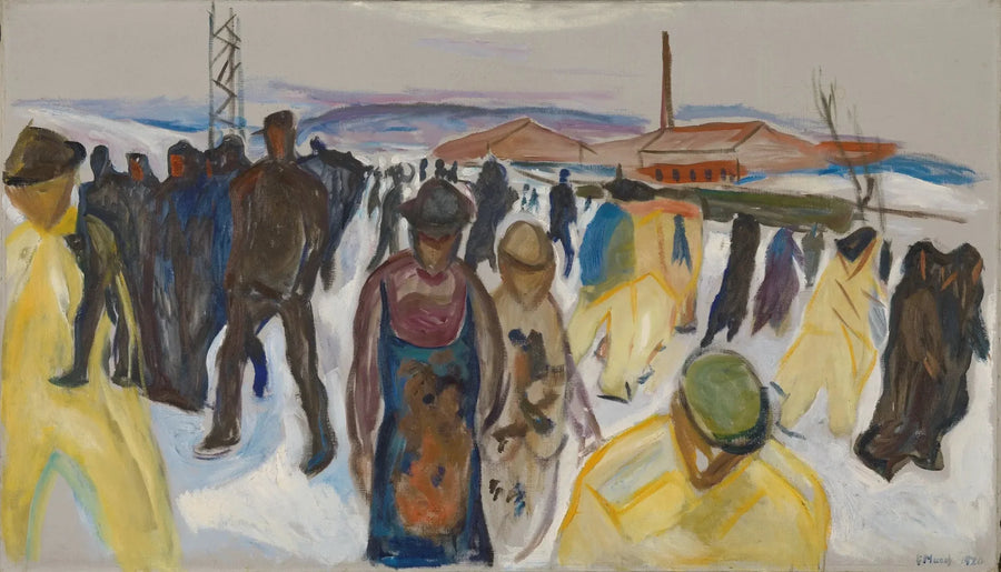 Robotnicy wracają do domu - Edvard Munch