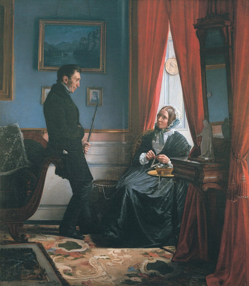 Rodzice artysty, Pan i Pani J. P. Bloch w ich salonie - Carl Heinrich Bloch