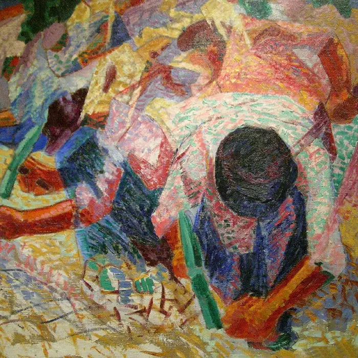 Brukowe brukowane ulice - Umberto Boccioni