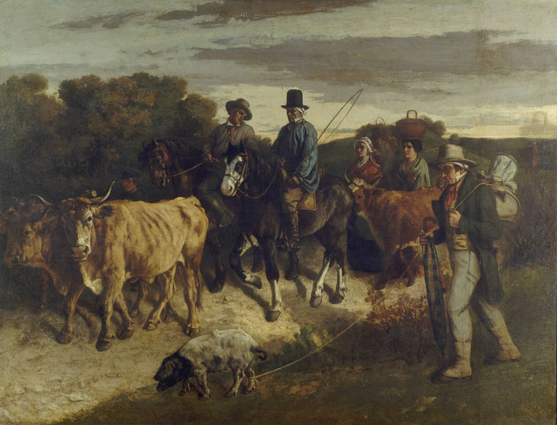 Chłopi z Flagey wracający z targu - Gustave Courbet