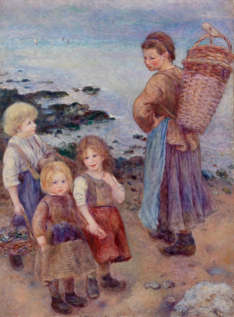 Zbieraczki małży w Berneval - Pierre-Auguste Renoir