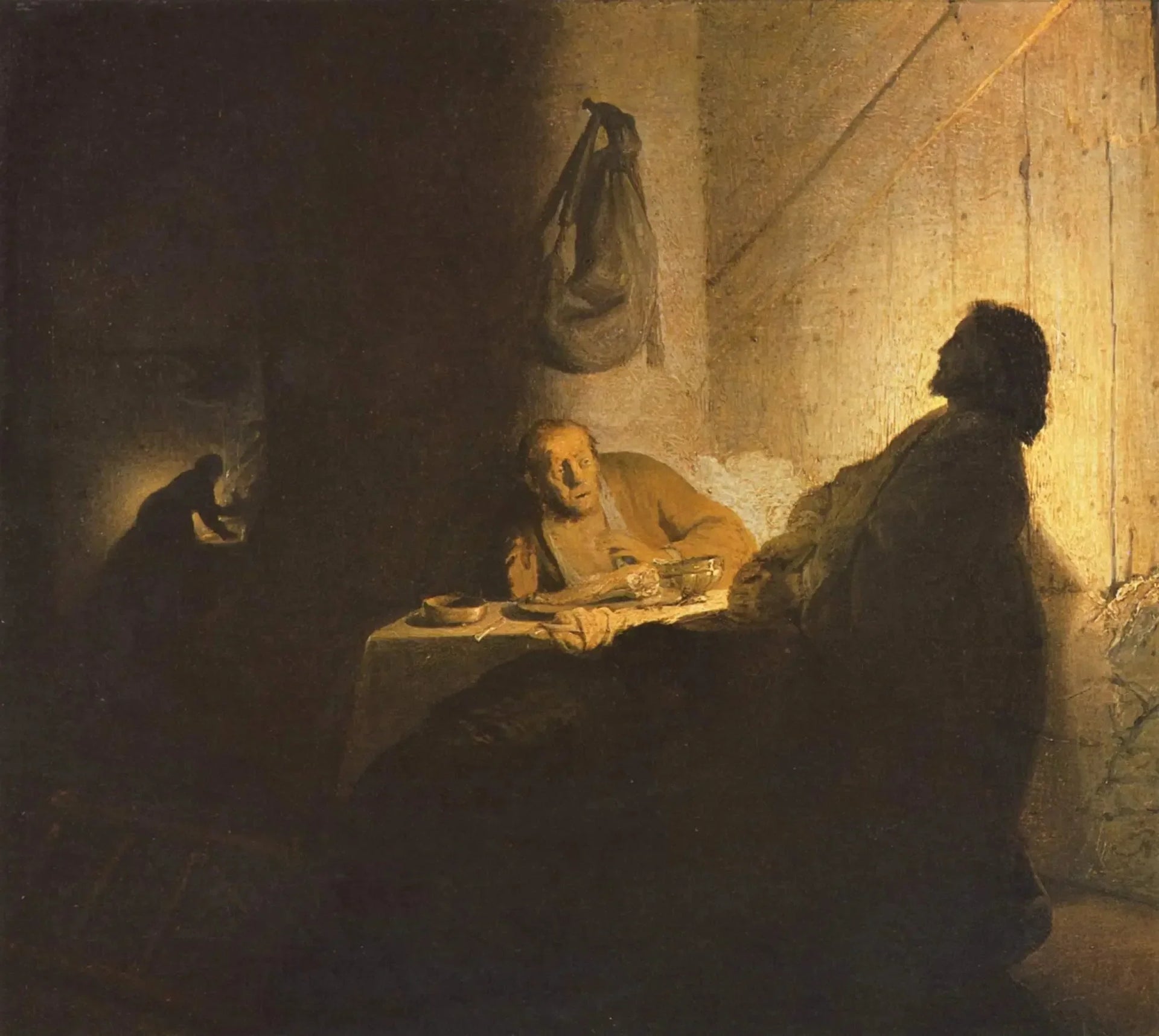 Les pèlerins d'Emmaüs - Rembrandt image 1 copie peinte à la main à l’huile