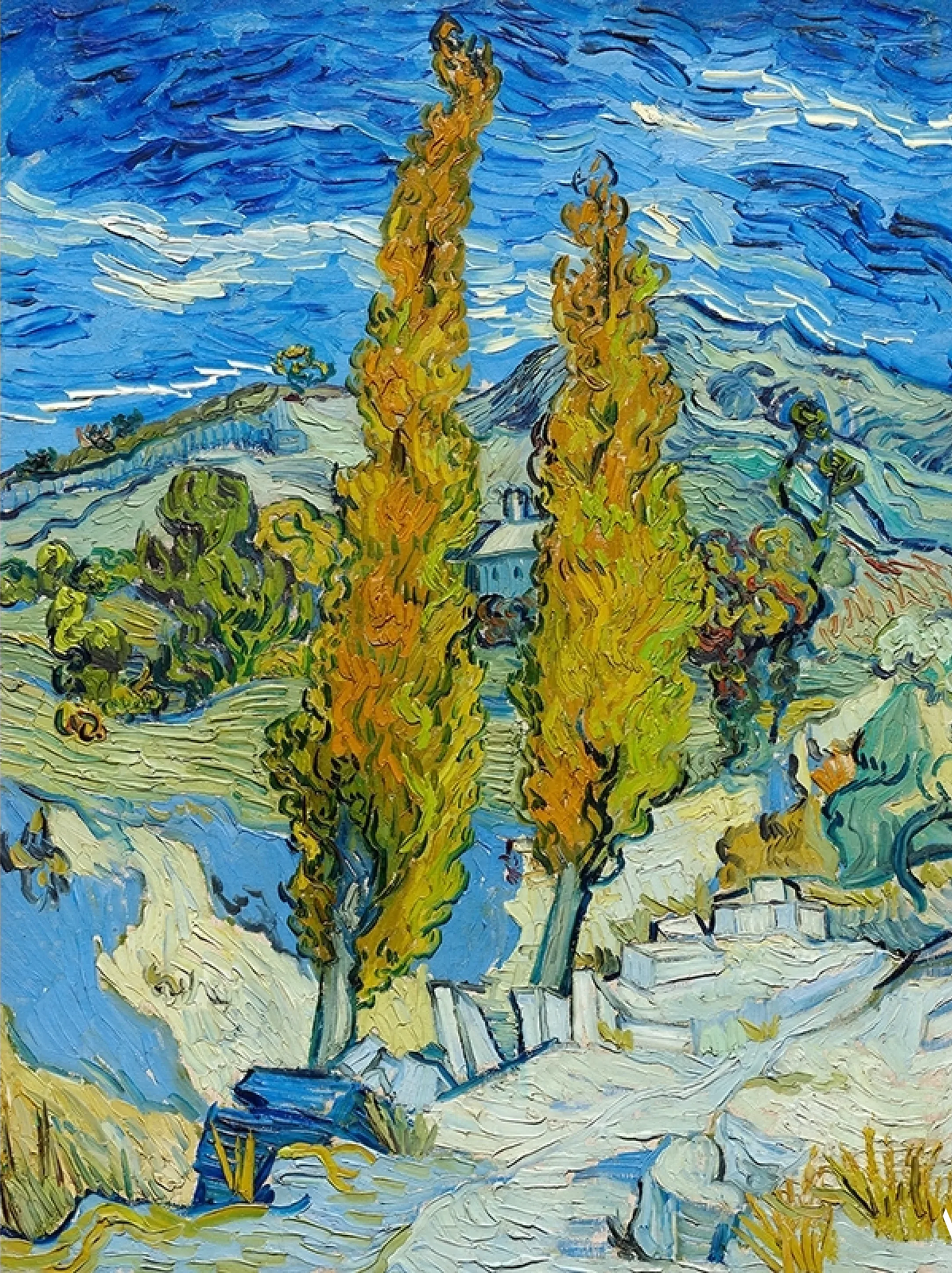 🌳 Topole w Saint-Rémy – Vincent van Gogh (1889)